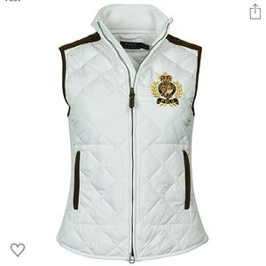 Polo Ralph Lauren Leather Trimmed Quilted Vest